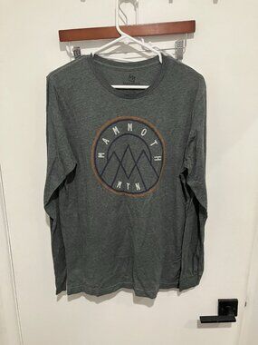 Mammoth Mountain Graphic Shirt Mens Large Gray Long Sleeve Ski California